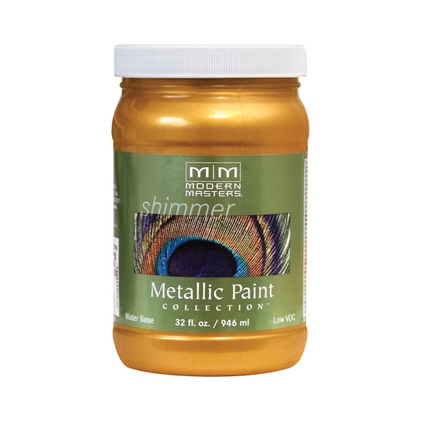 Modern Masters Modern Masters Shimmer Satin Pharaoh's Gold Metallic Paint 1 qt ME66032 - main